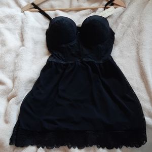 Forever 21 Lingerie, Black Lace Chemise